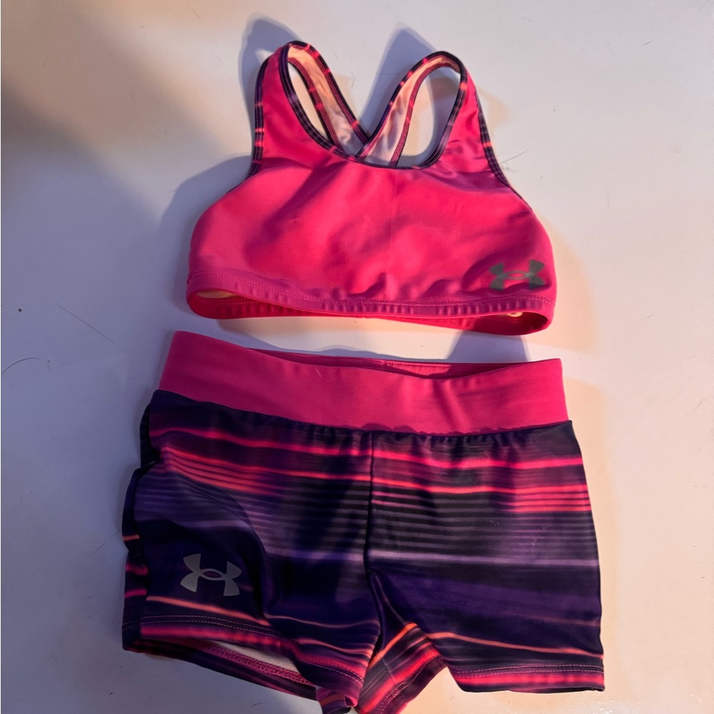 Under Armour Kids Swim Set - Pink and Purple size 8